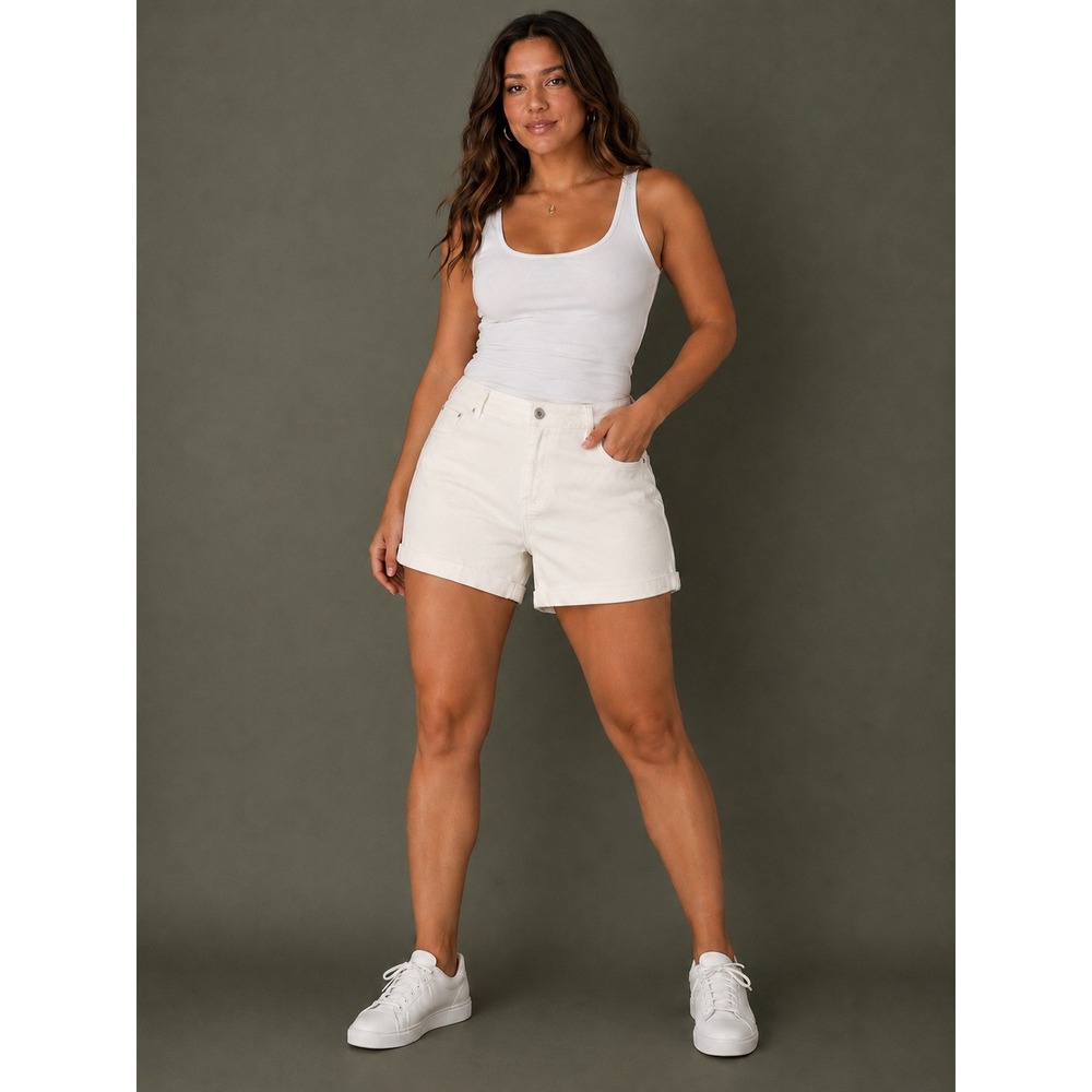 Celebrity Pink The Sugar White Denim Shorts NWT Plus Size Mid Rise Casual Junior